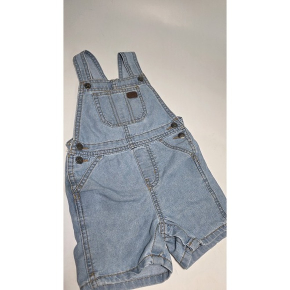 Toddler‎ Lee Vintage Look Shortalls Denim Cotton Blend Size 2T Light Blue Unisex